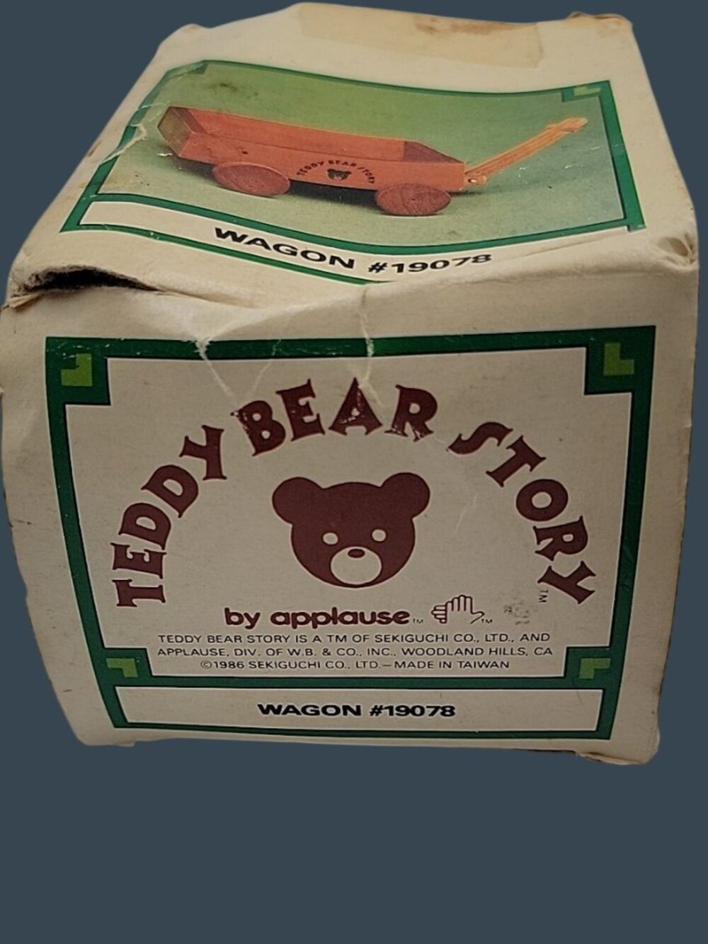 Vintage 1980s Teddy Bear Story Wooden Wagon w/ Original Box #19078 1:12 Scale - Picture 8 of 8